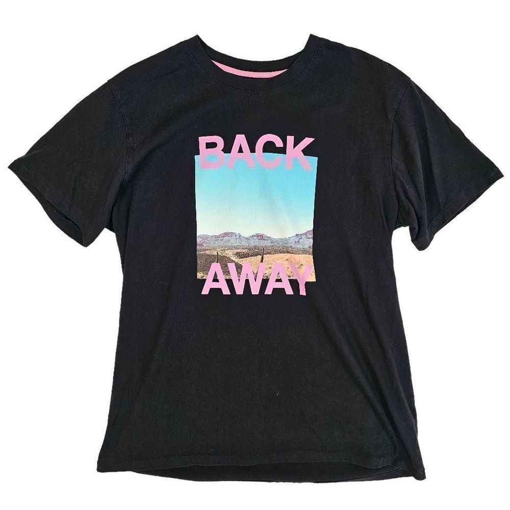 Zara Man Men's Desert Graphic Tee Shirt Black Large